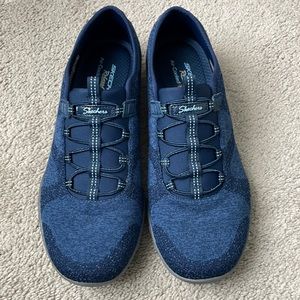 Skechers Navy Women’s Slip Ons Memory Foam Size 10